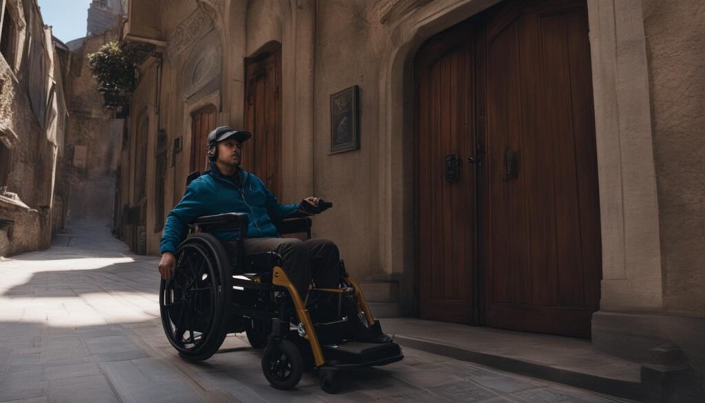 殘障人士使用電動輪椅