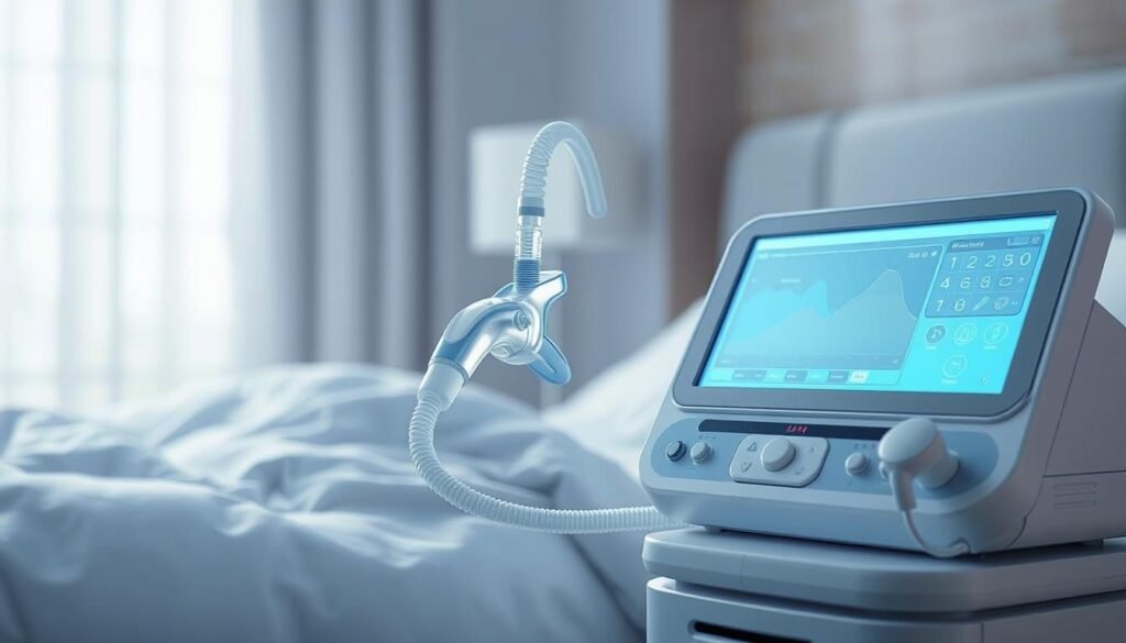 生成一張睡眠呼吸機的圖片