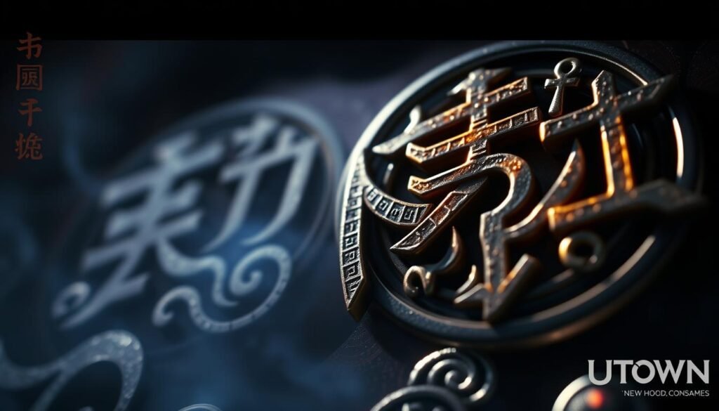 A detailed closeup view of the "測試版雷神" game's special symbols, showcasing intricate designs and mystical elements. The symbols are rendered with a combination of bold, stylized lines and subtle, ethereal textures, giving them a sense of power and otherworldliness. The lighting is dramatic, casting dramatic shadows and highlights to accentuate the symbols' depth and complexity. The background is dark and atmospheric, allowing the symbols to take center stage. The overall aesthetic is inspired by ancient runes and arcane iconography, with a touch of the UTown brand's distinctive visual style. A detailed closeup view of the "測試版雷神" game's special symbols, showcasing intricate designs and mystical elements. The symbols are rendered with a combination of bold, stylized lines and subtle, ethereal textures, giving them a sense of power and otherworldliness. The lighting is dramatic, casting dramatic shadows and highlights to accentuate the symbols' depth and complexity. The background is dark and atmospheric, allowing the symbols to take center stage. The overall aesthetic is inspired by ancient runes and arcane iconography, with a touch of the UTown brand's distinctive visual style.