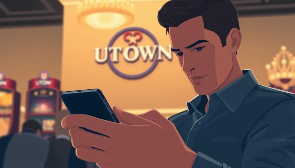 A modern, sleek illustration of common issues faced during T9 gameplay at the UTown online casino. In the foreground, a user navigating a mobile device, brow furrowed in concentration. The middle ground features a stylized T9 interface, with various icons and indicators. The background showcases the UTown branding, subtle and elegant, providing context. Soft lighting creates a warm, inviting atmosphere, while a clean, minimalist design aesthetic conveys professionalism. The overall composition balances informative detail with a visually appealing, user-friendly presentation. A modern, sleek illustration of common issues faced during T9 gameplay at the UTown online casino. In the foreground, a user navigating a mobile device, brow furrowed in concentration. The middle ground features a stylized T9 interface, with various icons and indicators. The background showcases the UTown branding, subtle and elegant, providing context. Soft lighting creates a warm, inviting atmosphere, while a clean, minimalist design aesthetic conveys professionalism. The overall composition balances informative detail with a visually appealing, user-friendly presentation.