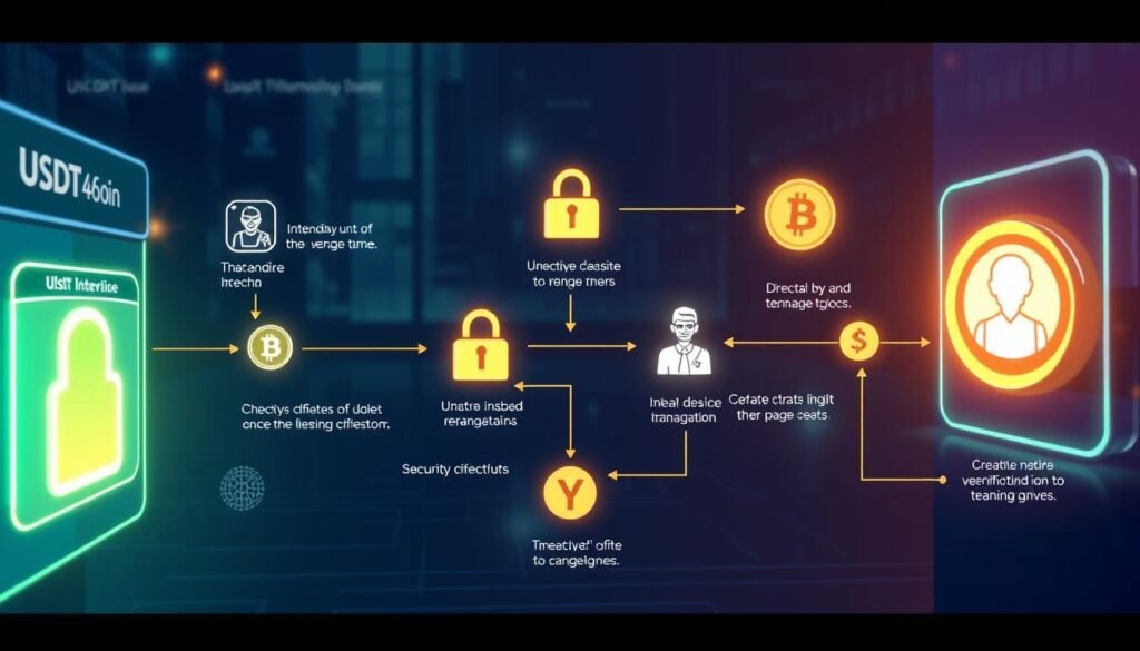 生成一張關於USDT交易身份驗證的圖片